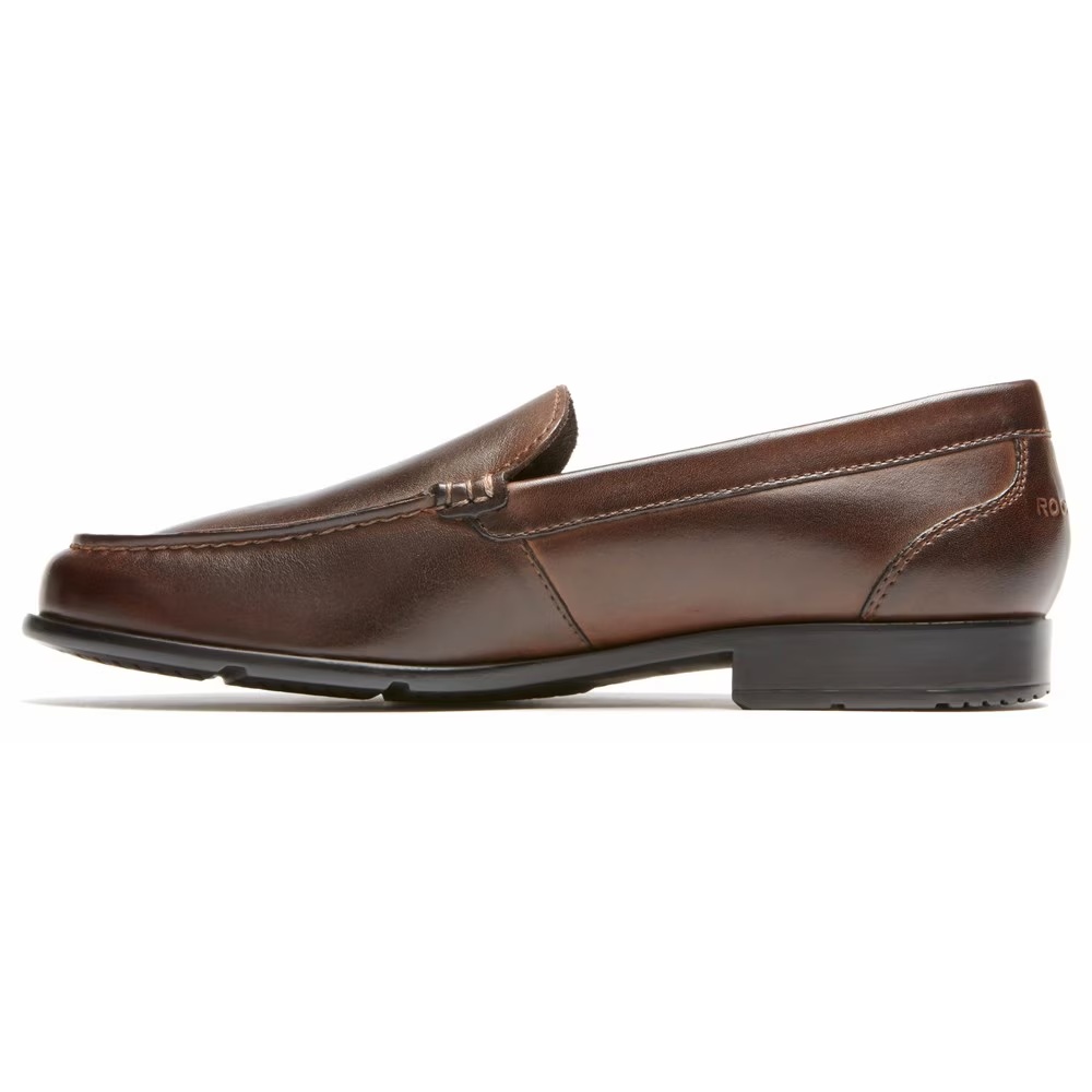 Классические венецианские мокасины Rockport, dark brown leather — фото 3