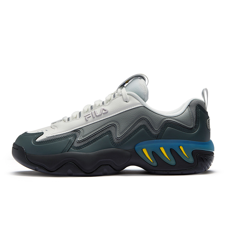 

FILA FUSION Низкие винтажные баскетбольные кроссовки мужские, городские, серо-белые, средне-белые
