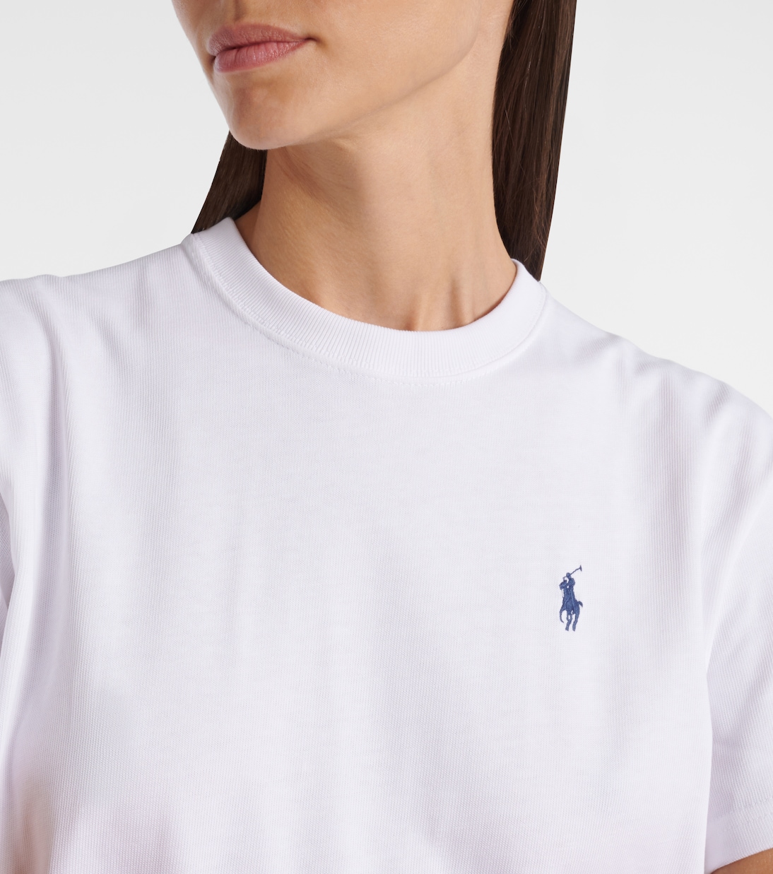 Футболка из хлопкового джерси с логотипом Polo Ralph Lauren, белый — фото 4