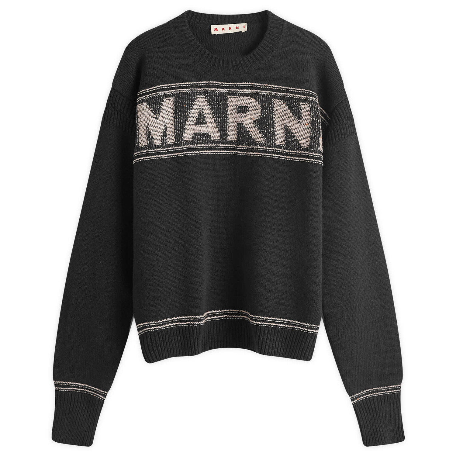 

Толстовка Marni Fisherman Logo Knit Sweatshirt, черный