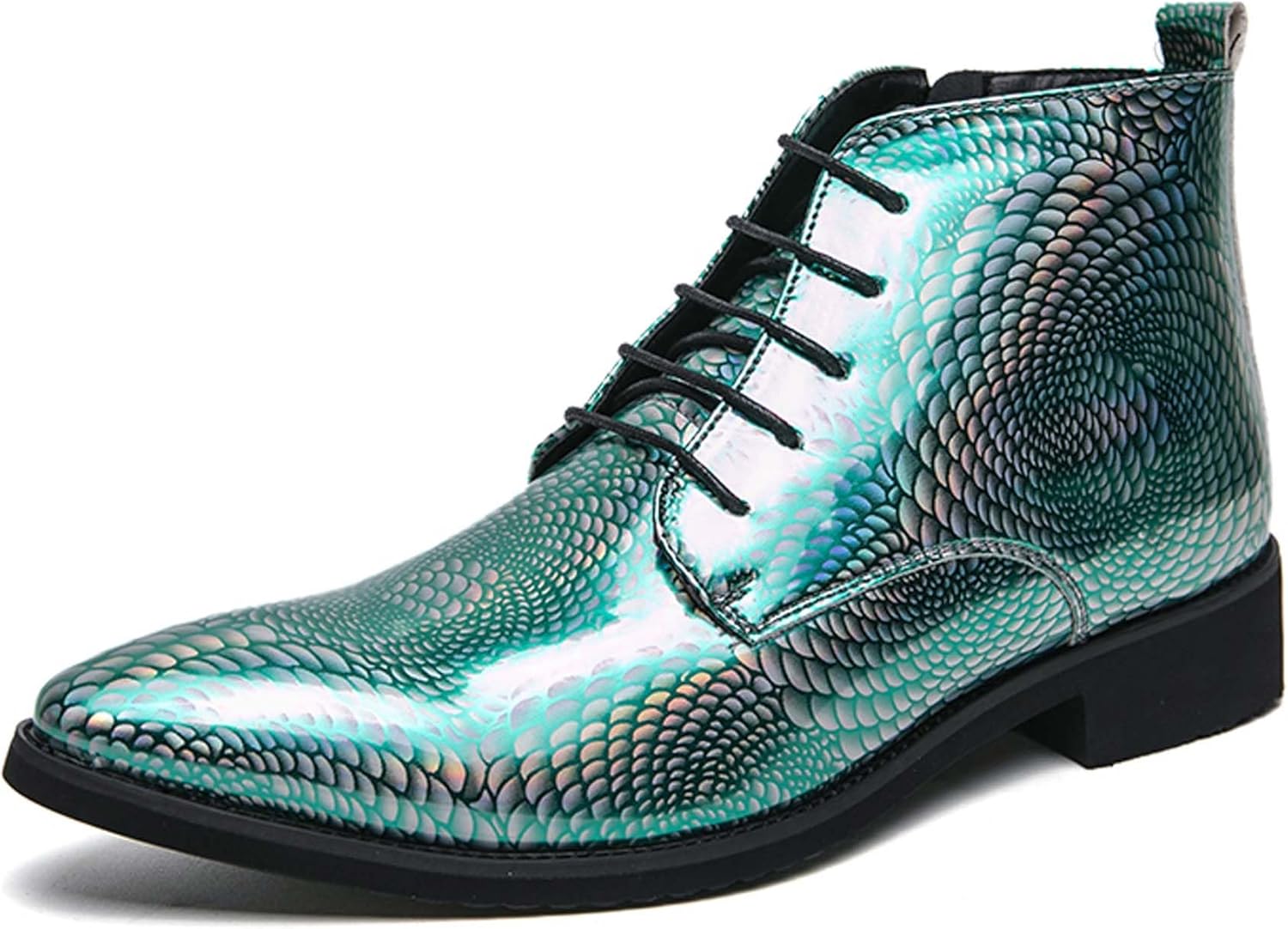 

Мужские оксфорды из модной лакированной кожи, блестящие деловые повседневные ботинки для офиса, банкетов, форменной одежды, свадеб, вечеринок и официальной носки, высокие кожаные туфли Generic, зеленый