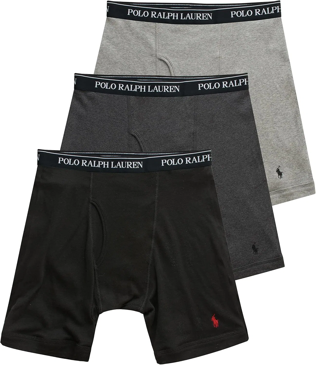 Боксеры POLO RALPH LAUREN, Andover Heather/Madison Heather/Black - 3 Pack