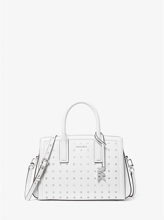 

Laila маленькая кожаная сумка с заклепками Michael Kors, белый
