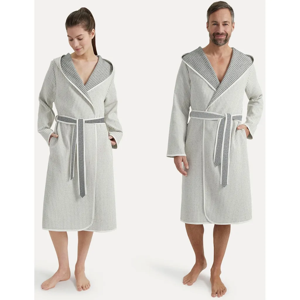 

Женский халат New Heritage, идеально подходит для сауны и SPA, гостиничный халат, утренний халат, 1 шт., 100% премиальный хлопок Möve, Nature-black