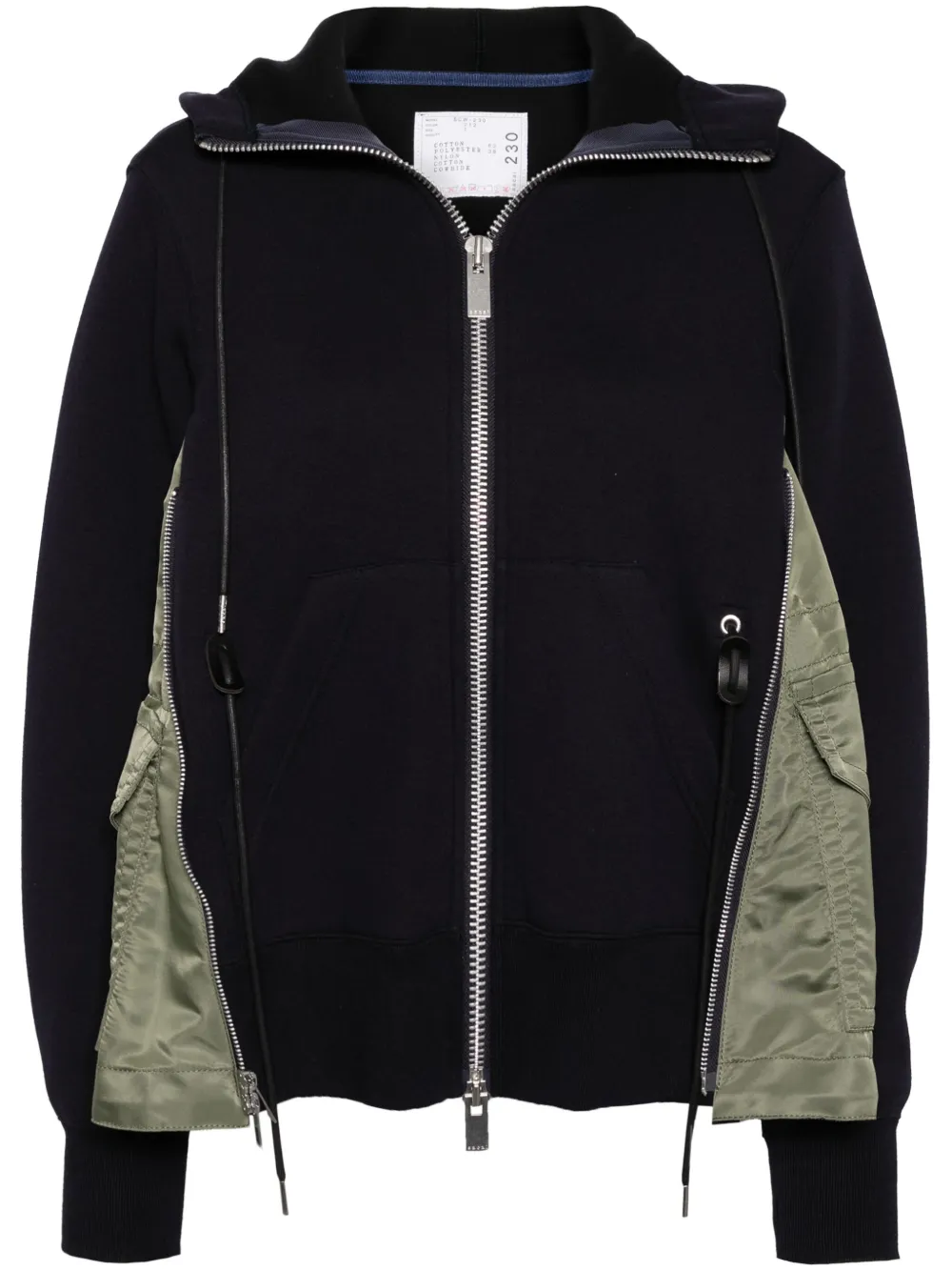 

Худи Sponge Sweat на молнии SACAI, синий