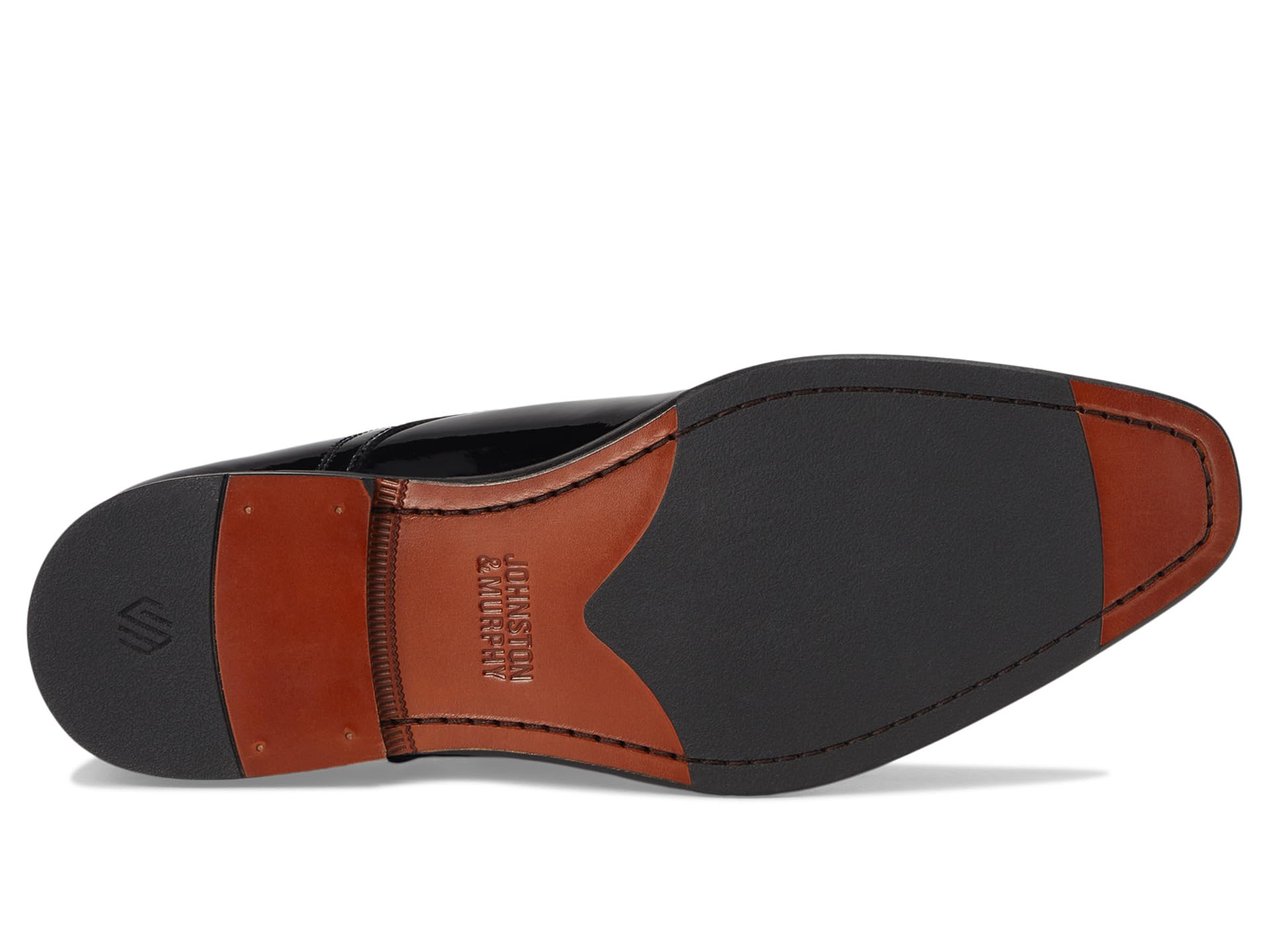 Оксфорды Johnston & Murphy Sullivan Plain Toe, цвет Black Italian Patent Calfskin — фото 3