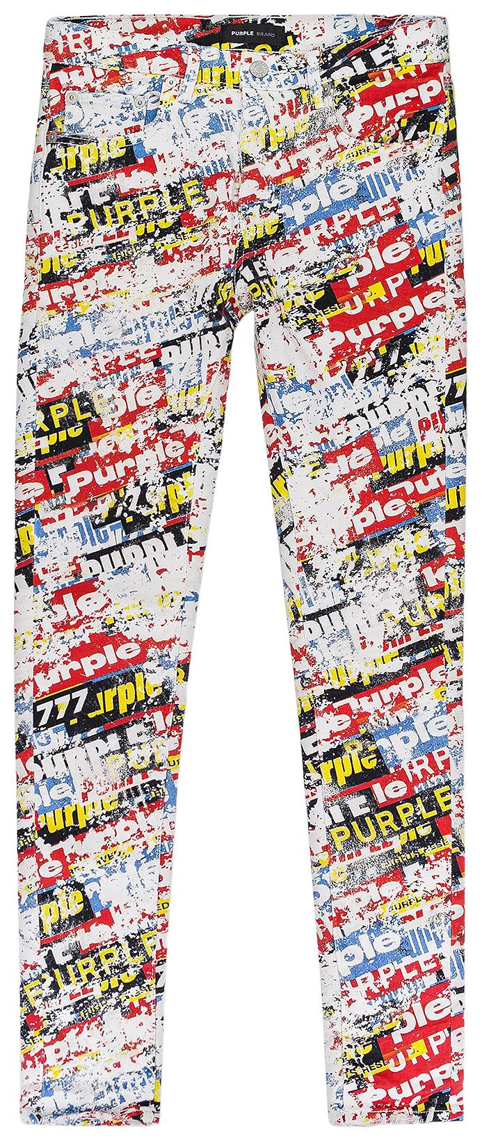 

Джинсы PURPLE BRAND Stickers Denim All Over Print Skinny Jeans 'Multicolor-Color', разноцветный