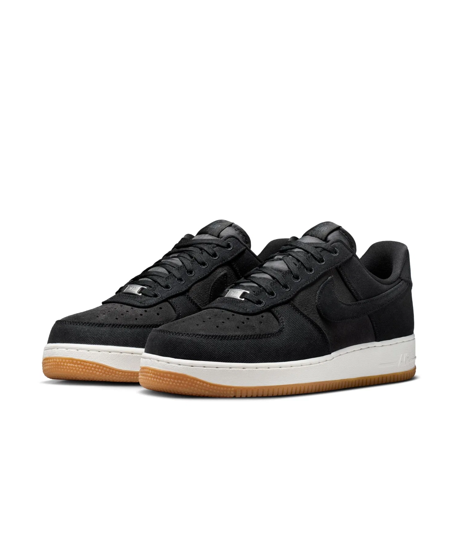 Мужские кроссовки NIKE AIR FORCE 1 '07 LV8 DENIM чёрные