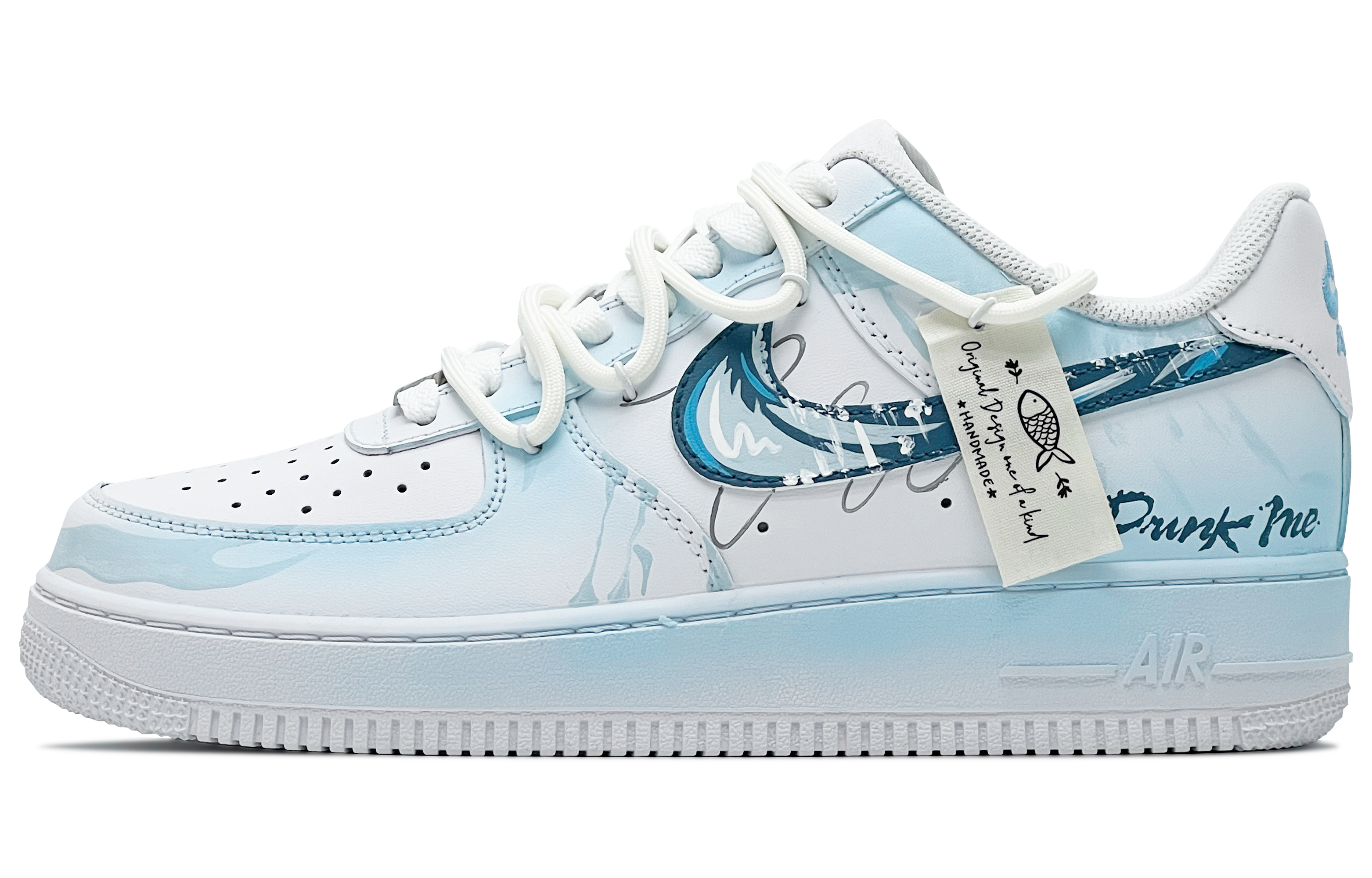 

Nike Кроссовки Air Force 1 для скейтбординга, износостойкие, белые, синие, мужские