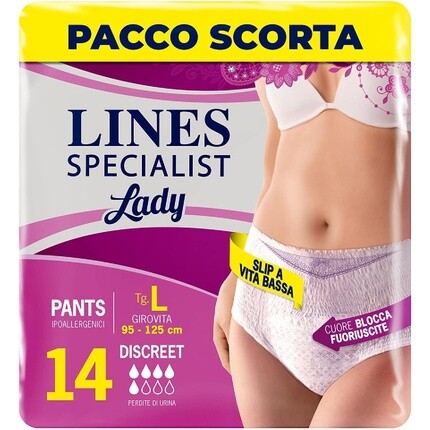 

Прокладки для людей с недержанием Lines Specialist Pants Discreet Size L 7 шт. Lines Specialist