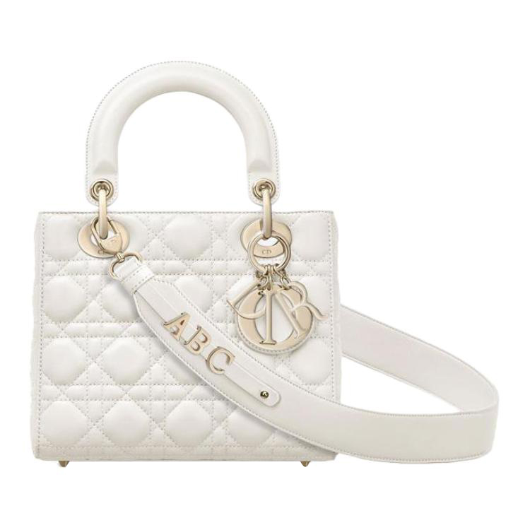 

DIOR Женская сумка из овчины через плечо кросс-боди маленькая белая