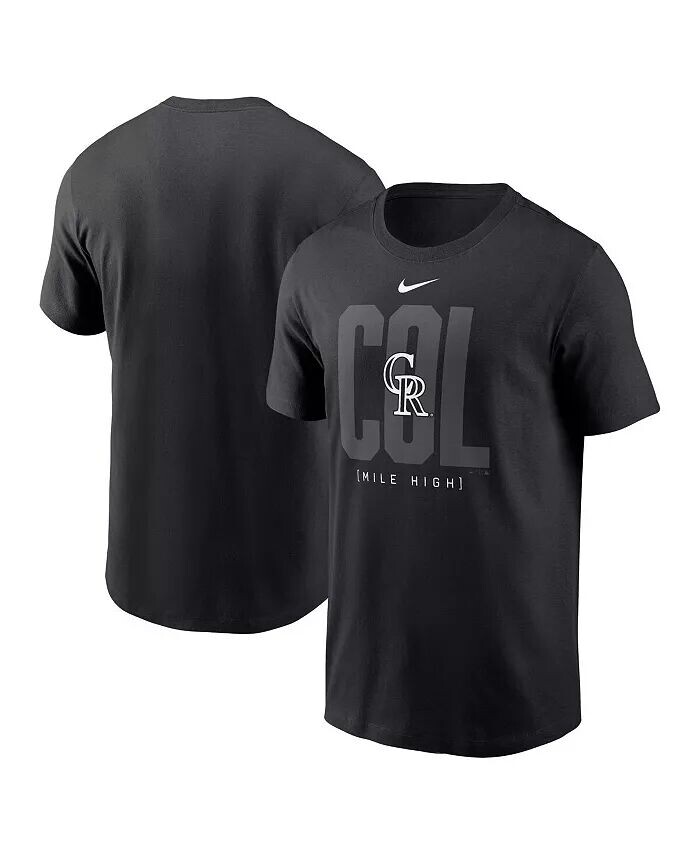 

Мужская черная футболка Colorado Rockies Fashion Local Nike, черный
