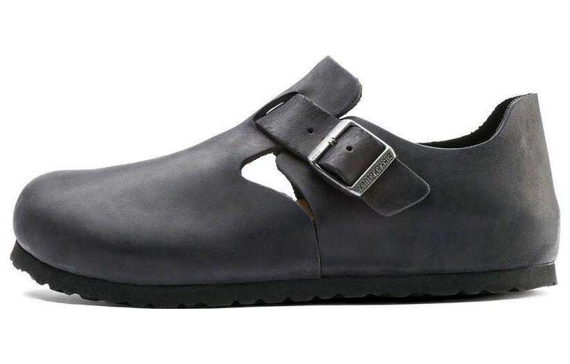 Низкие повседневные туфли Birkenstock мужские черные узкие — фото 2
