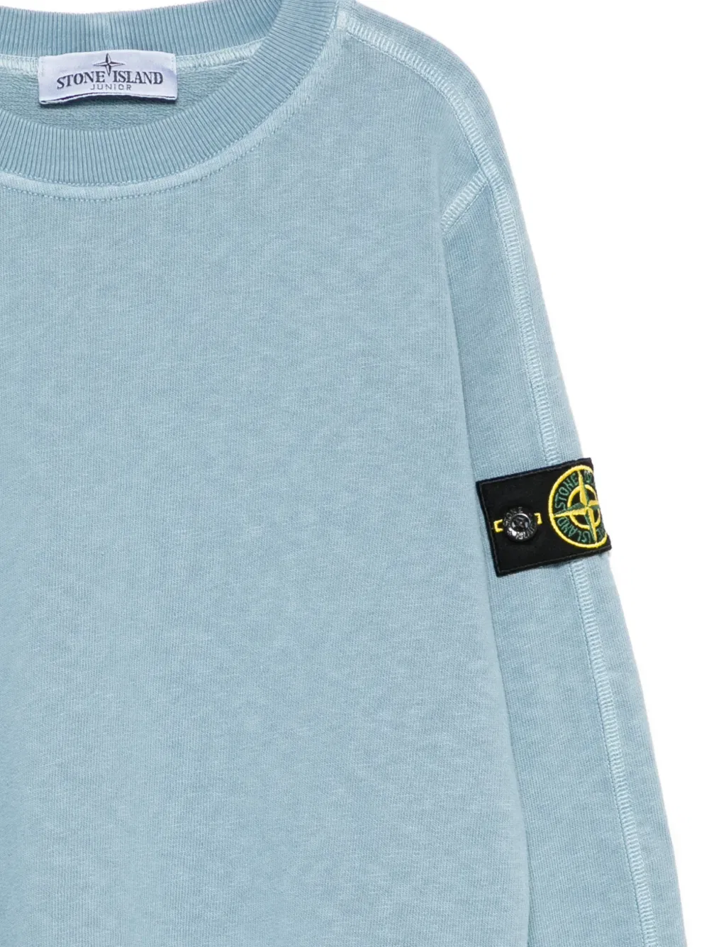 Толстовка с логотипом Stone Island Junior, синий — фото 3