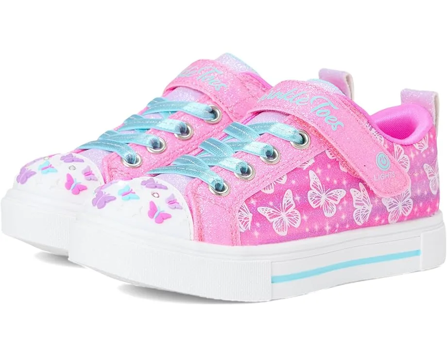 Кроссовки SKECHERS KIDS Twinkle Sparks 314813L - Ombre Flutte (Little Kid), Hot Pink/Multi
