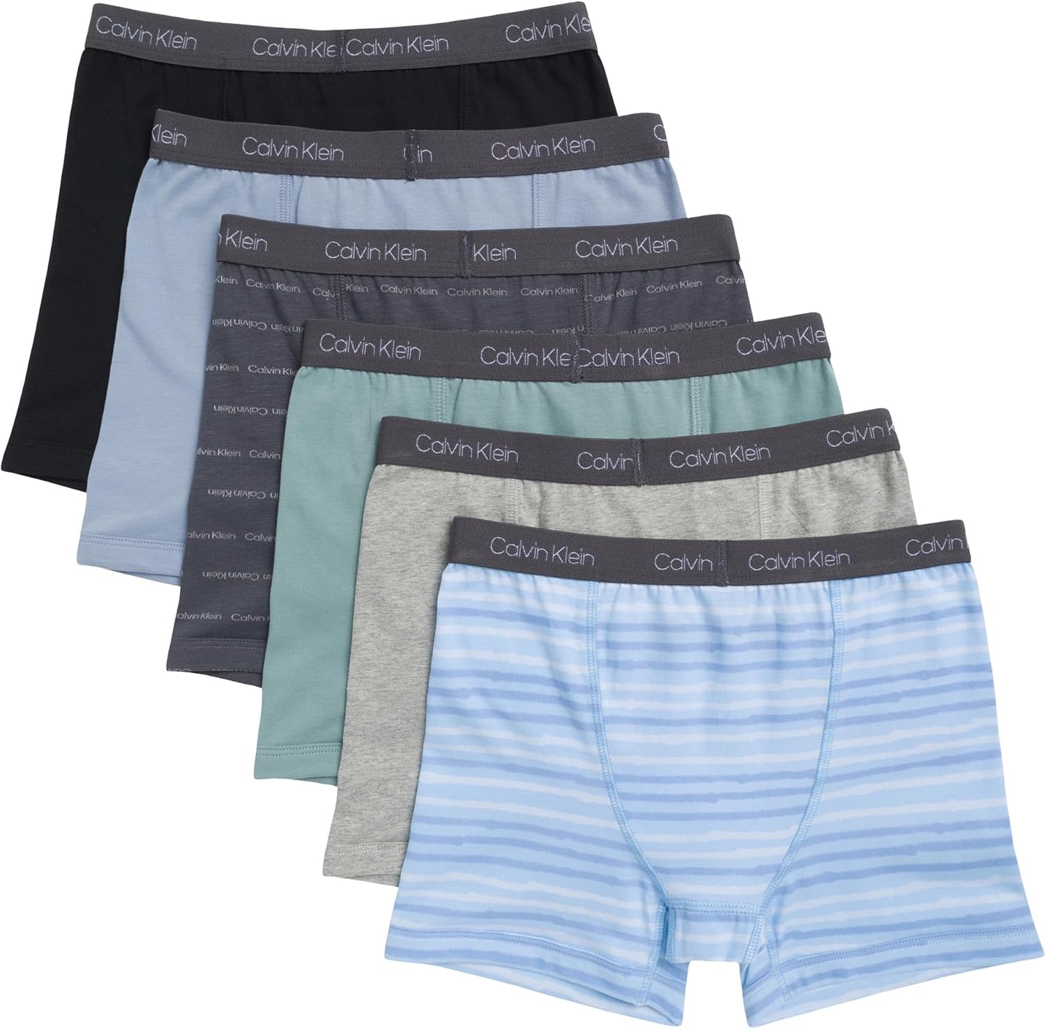 Комплект из 6 пар трусов-боксеров Calvin Klein для мальчиков, Chalk Stripe — фото 2
