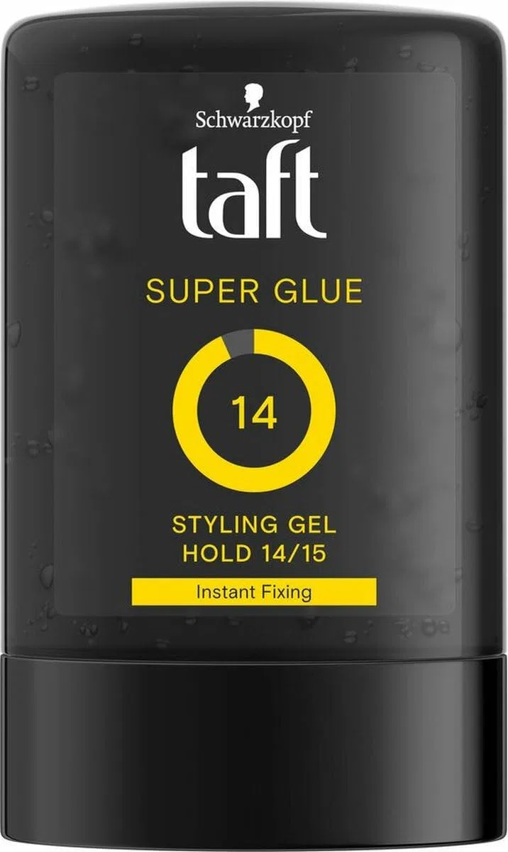 Гель для укладки волос «Taft Power Super Glue» от Schwarzkopf, уровень фиксации 14 Taft