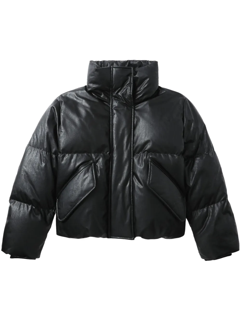 

Пуховик с вышивкой MM6 Maison Margiela, черный