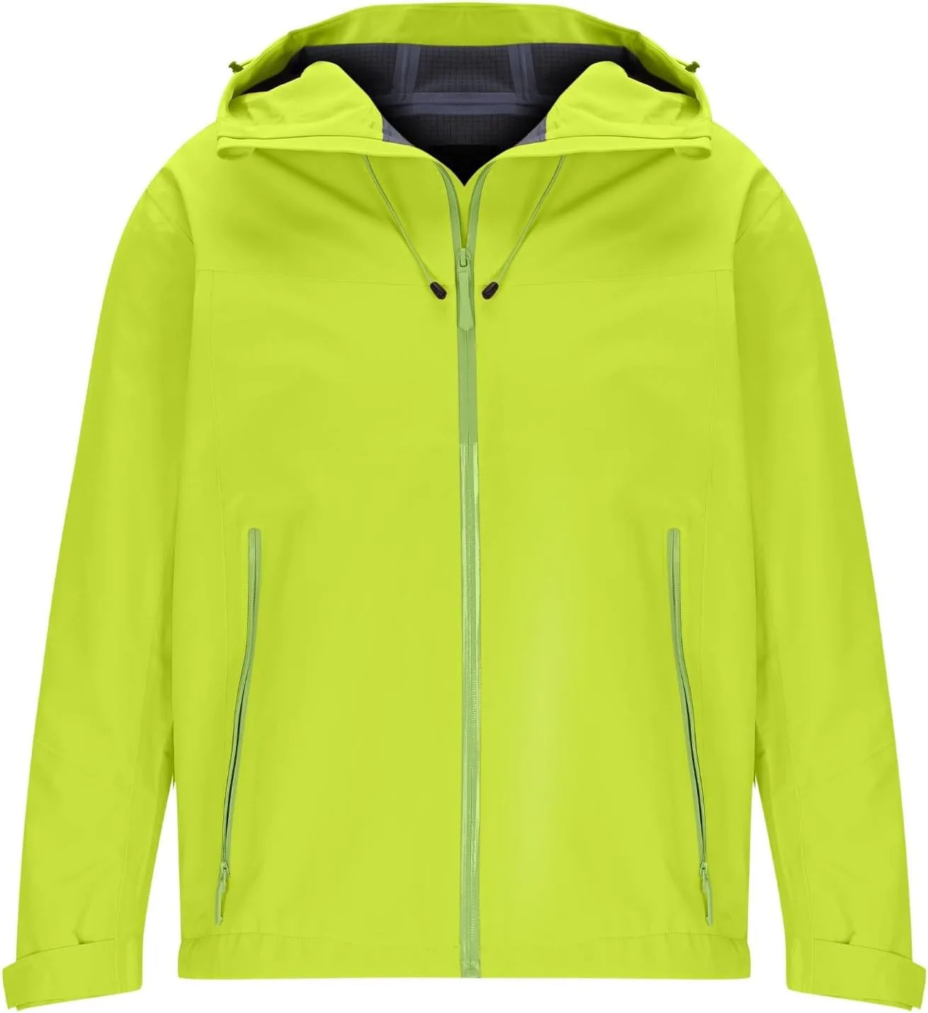 Мужская куртка с капюшоном Outdoor Waterproof Lightweight Packable Raincoat Utility Coat с карманом для походов и путешествий Generic, зеленый