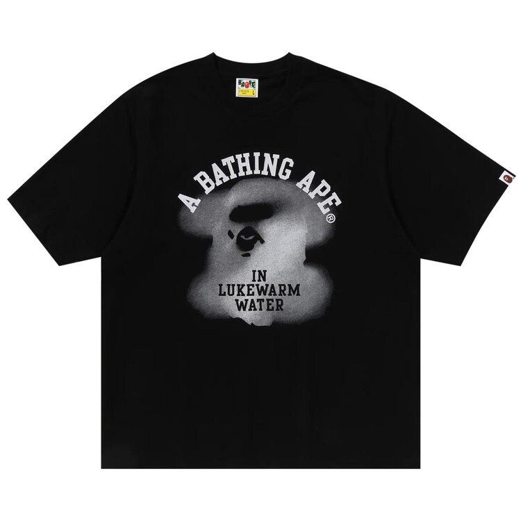 

Футболка BAPE Water Print College Logo Relaxed Fit Tee, черный