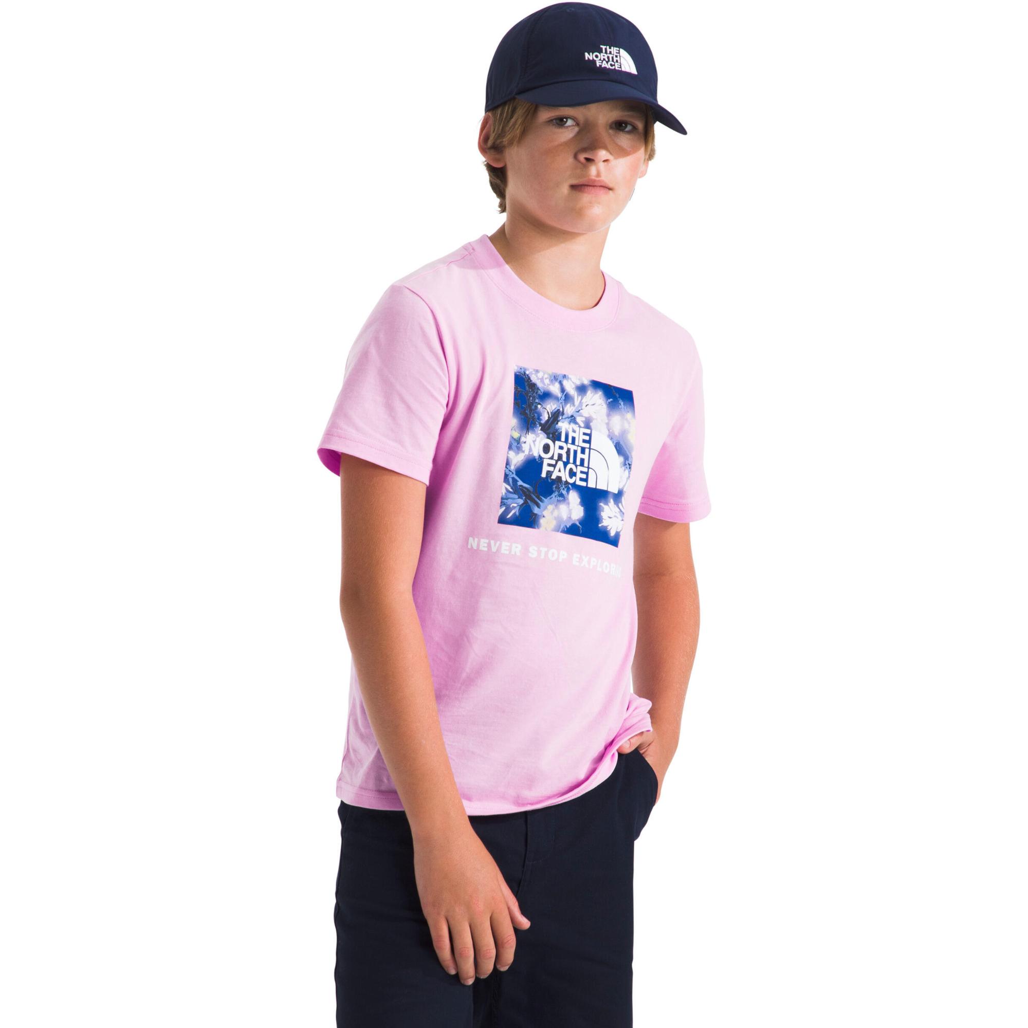 Детская футболка с коротким рукавом Kids' Box NSE The North Face, Cyber Pink — фото 3