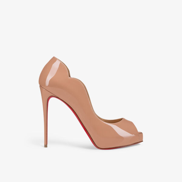 Лакированные корты Hot Chick Alta 120 Christian Louboutin, цвет nude