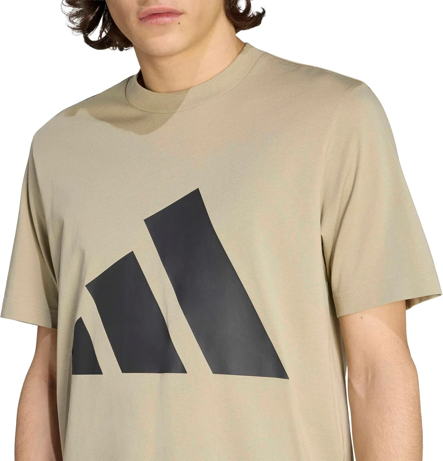 Мужская футболка adidas, цвет Wonder Cargo/Black — фото 4