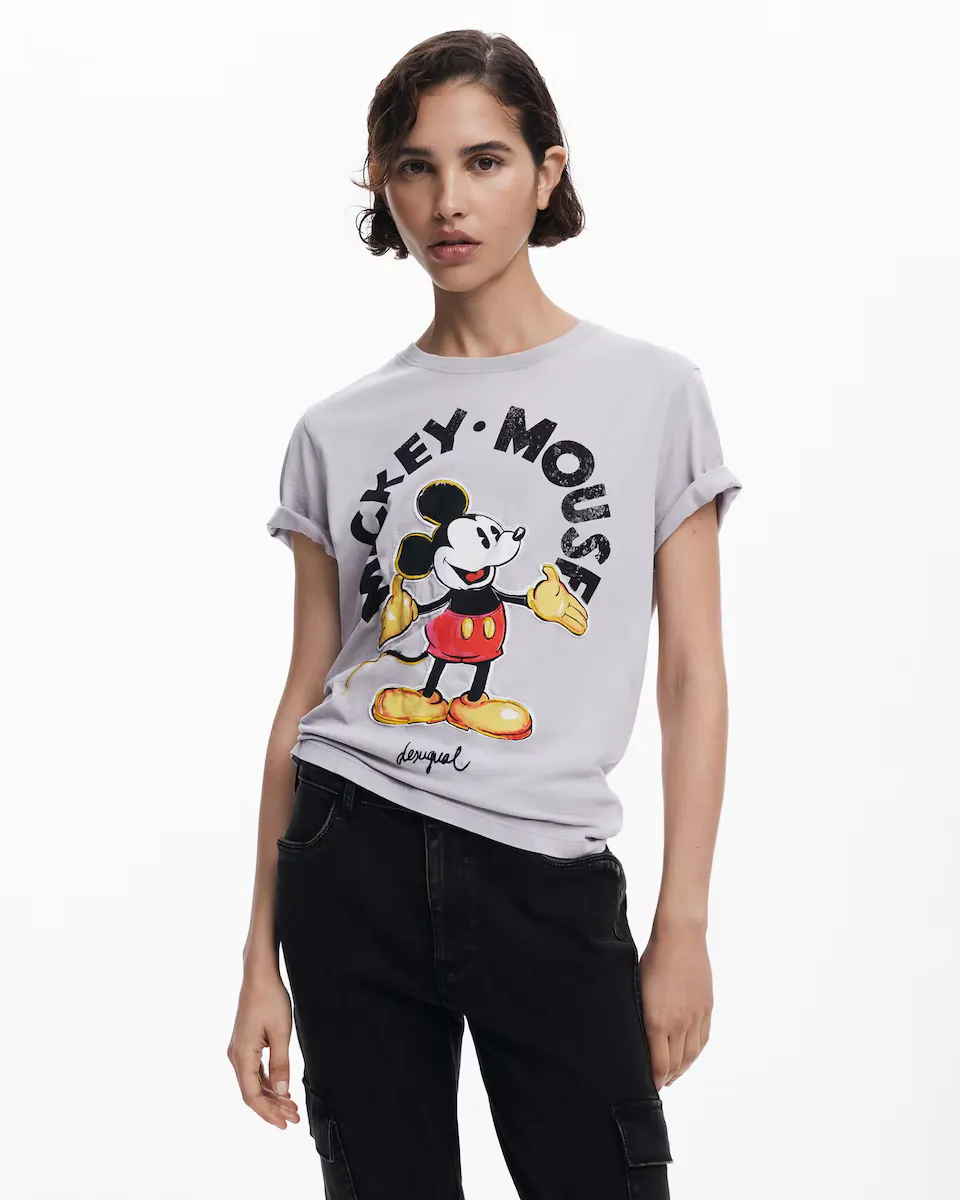 

Женская футболка с коротким рукавом Mickey Mouse Desigual, серый