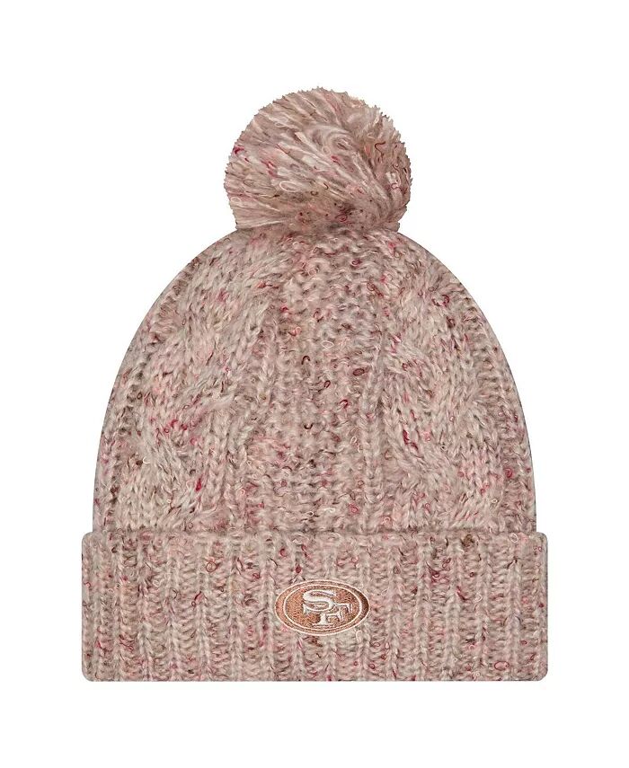 

Женская вязаная шапка Stone San Francisco 49ers Trendy Tone с манжетами и помпоном New Era