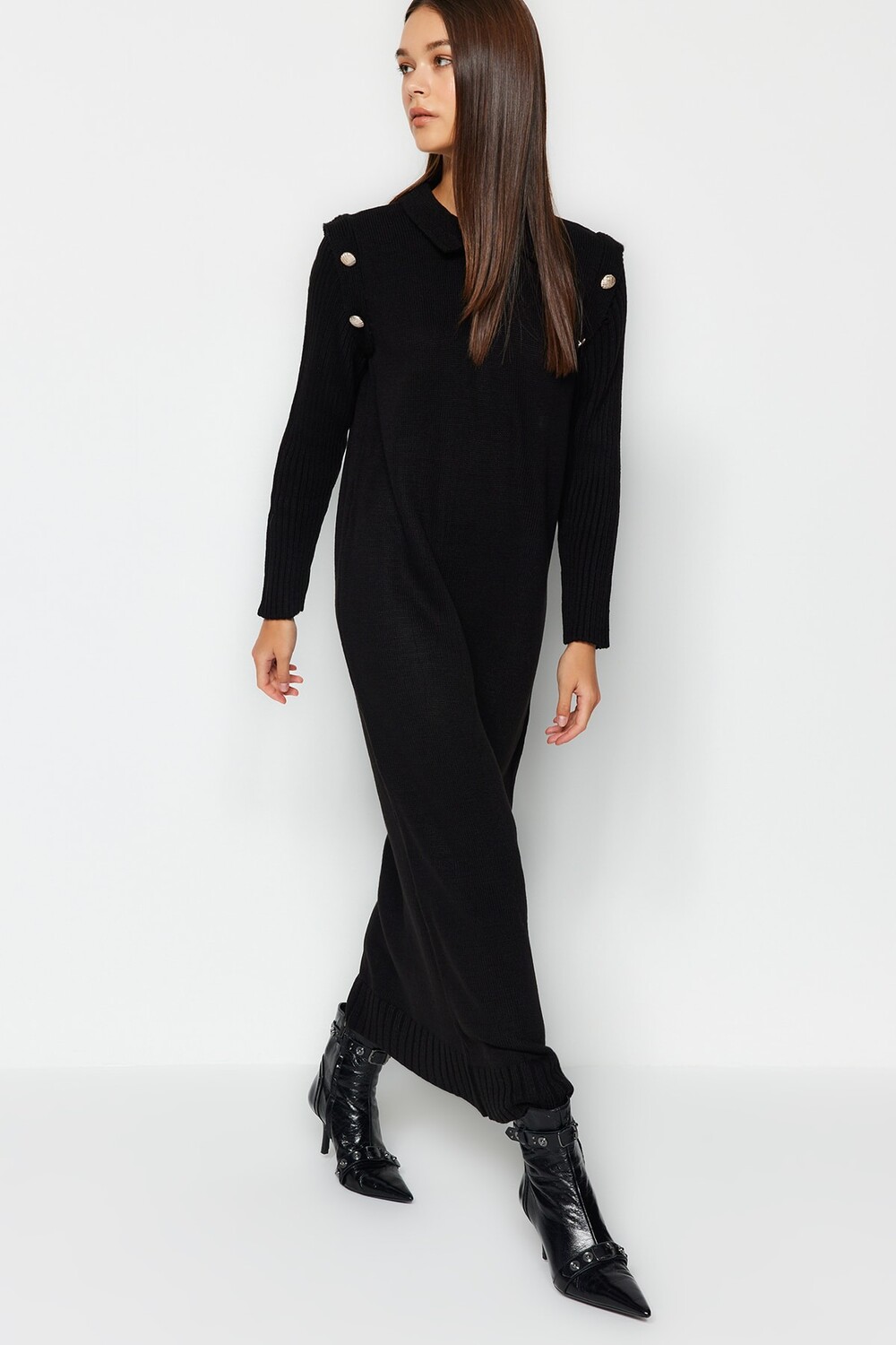 

Платье - Черное - Свободное Trendyol Modest, черный