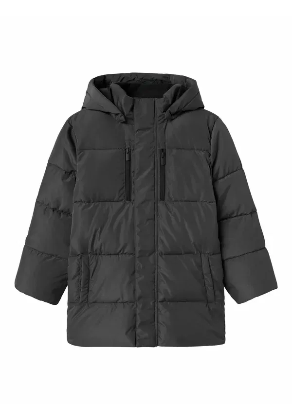 Пуховик medow03 winter coat Name It, серый в полоску