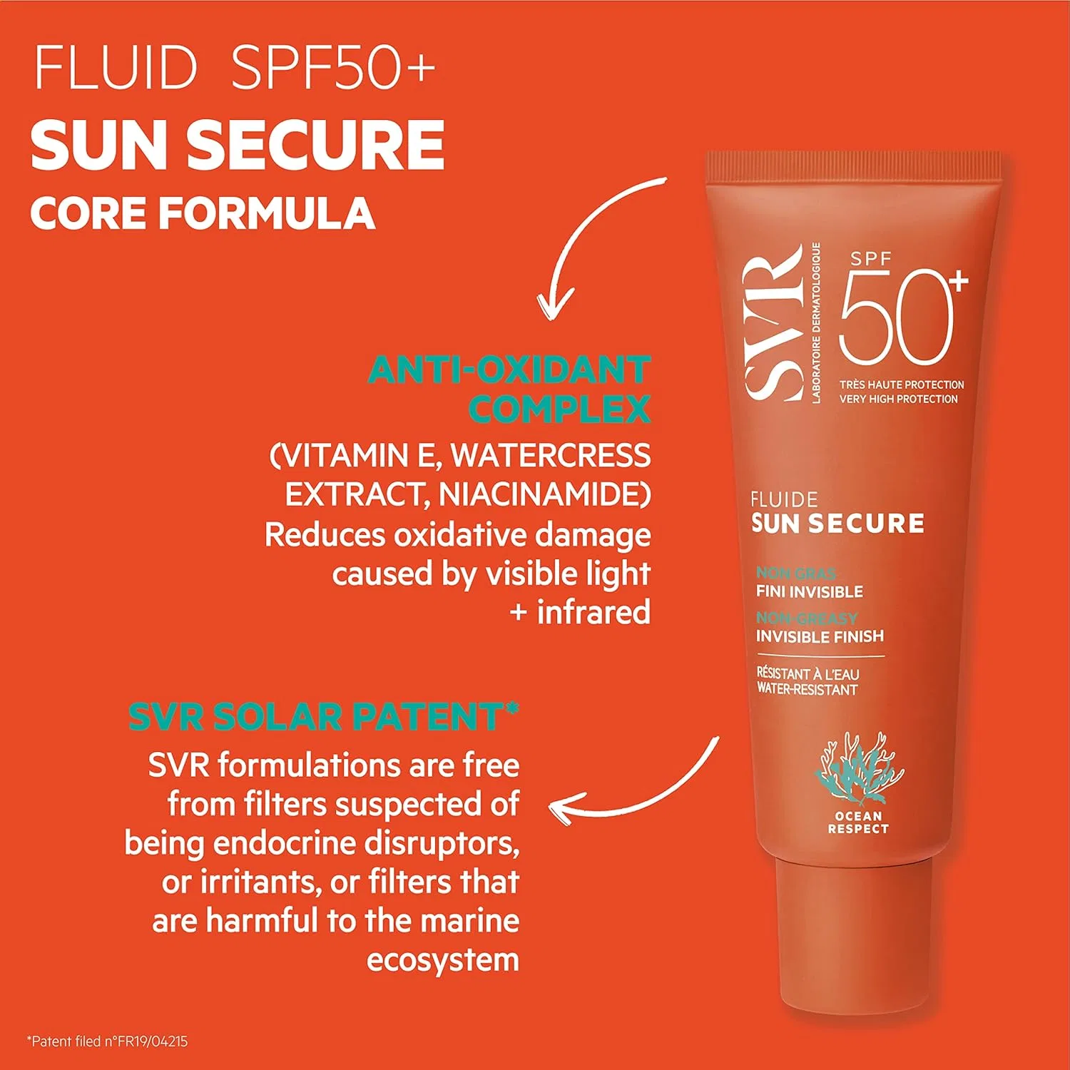 Биоразлагаемый солнцезащитный флюид SVR Sun Secure Viso Invisibile Fluid SPF50+ Svr — фото 3