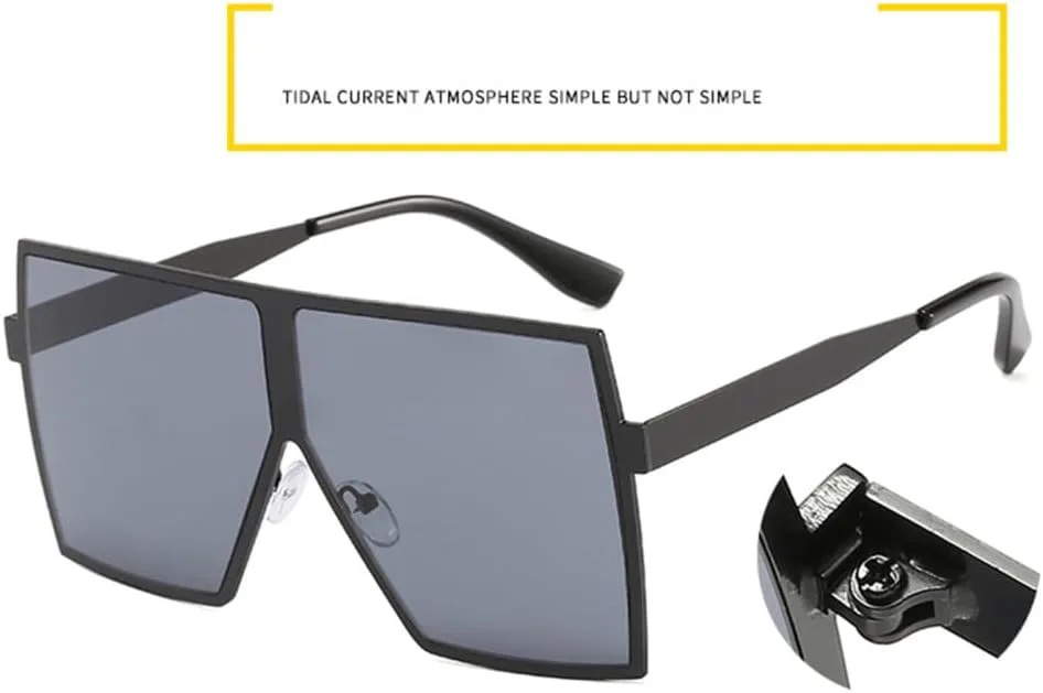 

Золотистые солнцезащитные очки большого размера для женщин, металлическая оправа, коричневые тона, винтажный стиль, защита от ультрафиолета UV400 HCHES, 8