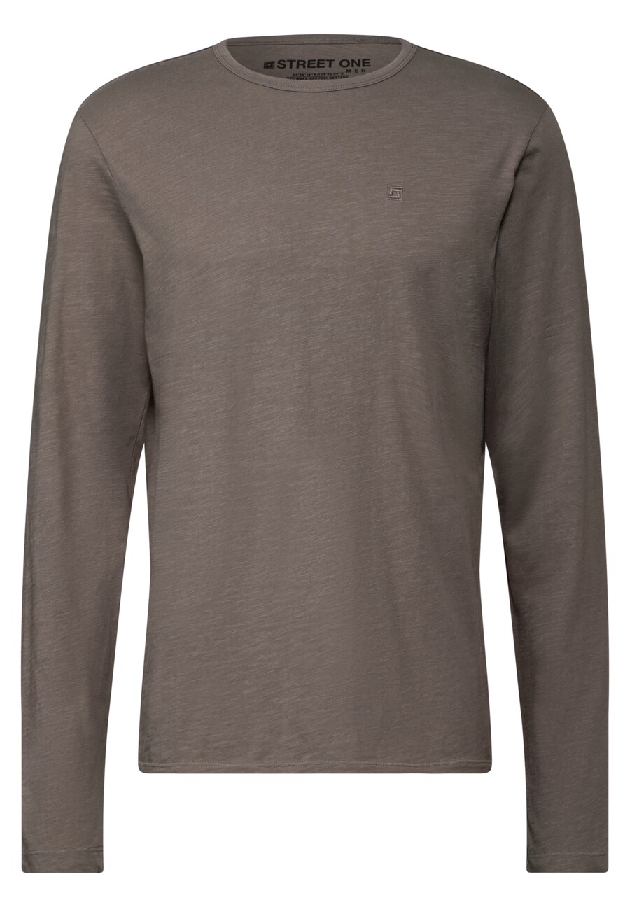

Лонгслив Street One MEN Shirt, цвет mottled brown