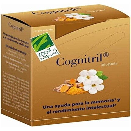 

Сто на сто натуральных Cognitril 30 капсул, Un Producto De: 100% Natural