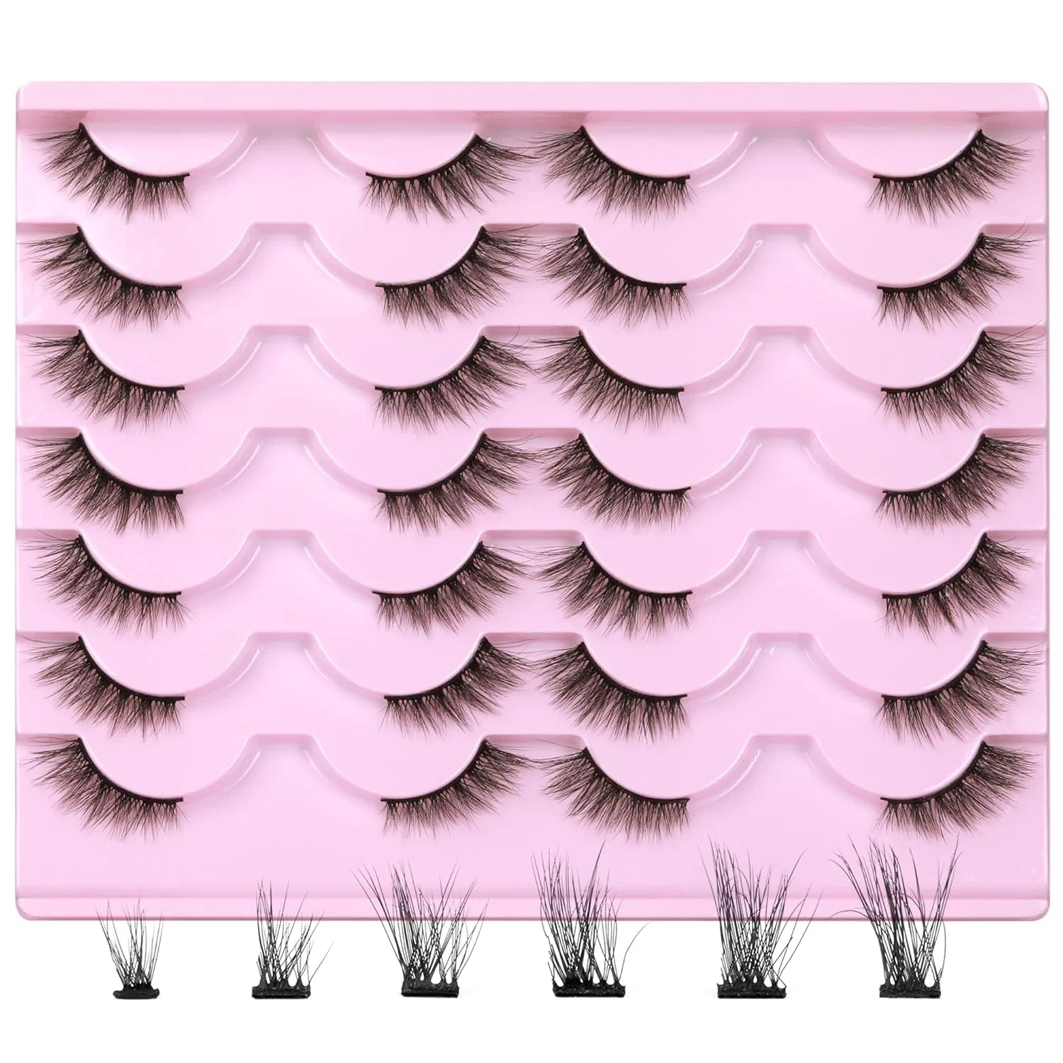 Набор накладных ресниц Newcally «Cat Eye» Newcally