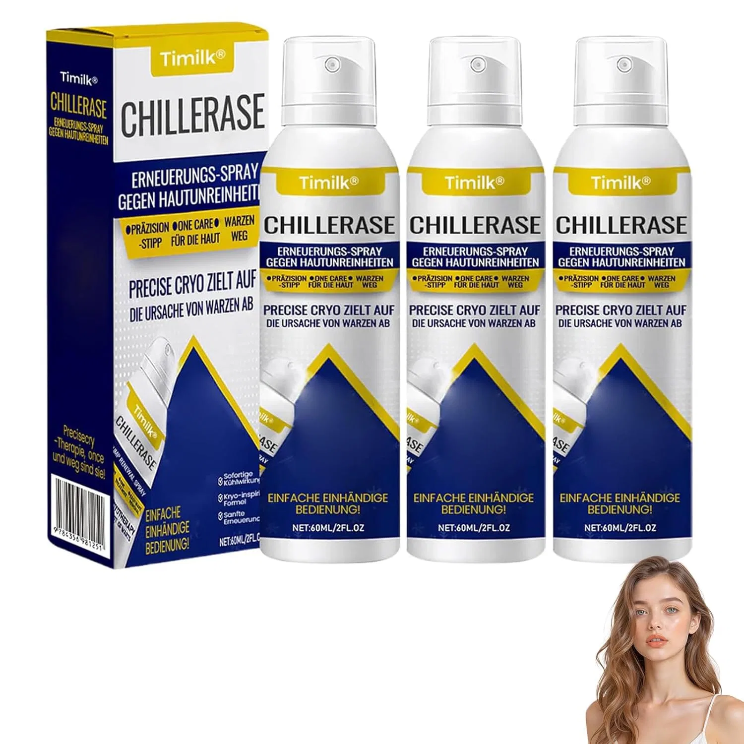 Спрей для обновления кожи «ChillErase Renewal Spray» от Timilk ‎Fummy, 3 Items