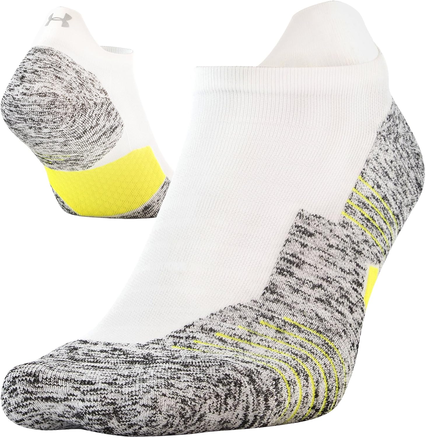 

Носки Under Armour Adult Run Cushion No Show Tab, 1 пара, White (1-Pair)