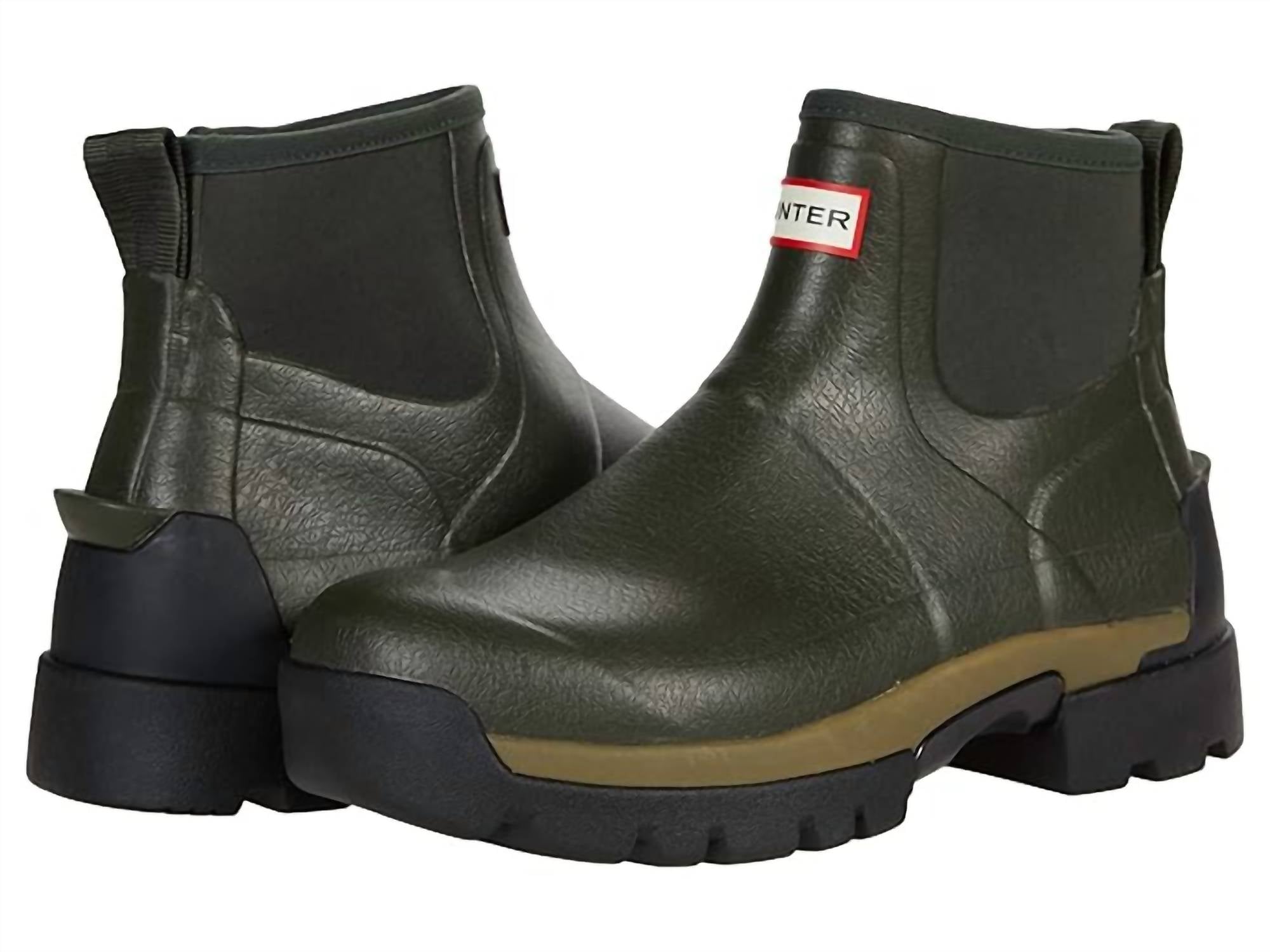 Женские демисезонные полусапоги Mid Calf - Medium в темно-оливковом цвете Hunter