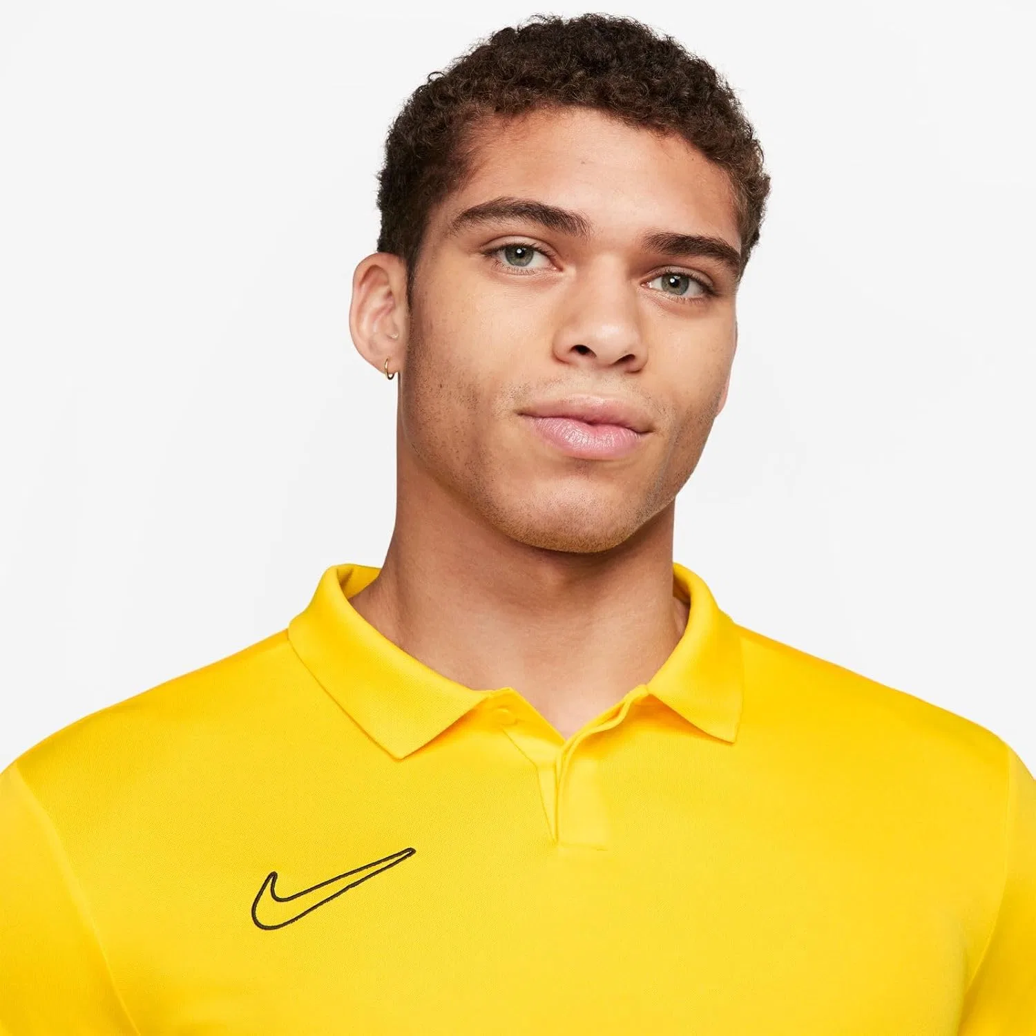 Мужское поло Nike Dri-FIT, короткий рукав, Tour Yellow/University Gold/Black — фото 4