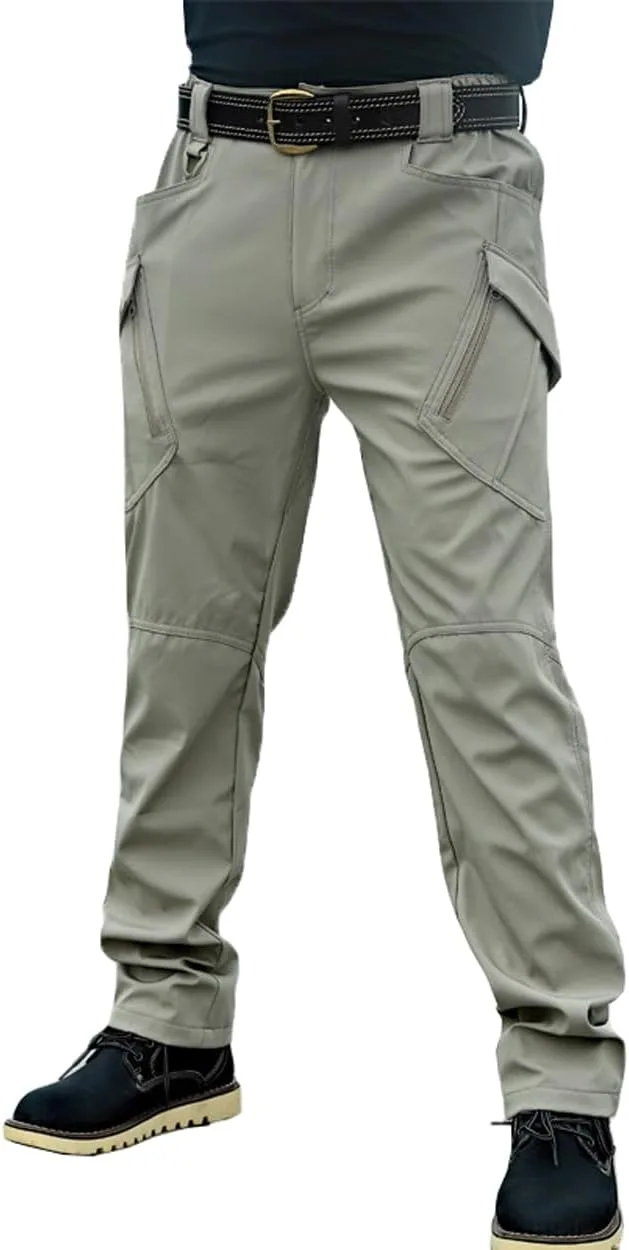 

LANGWEI мужские карго штаны outdoor casual с эластичным поясом