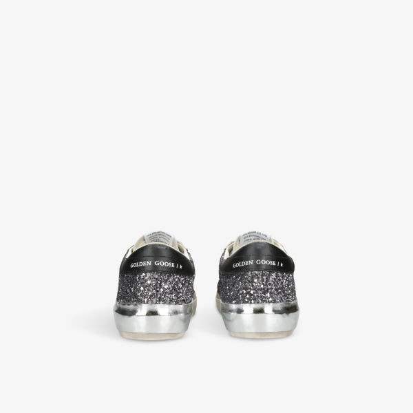 Низкие кожаные кроссовки Super star 90432 с блестками Golden Goose, мультиколор — фото 4