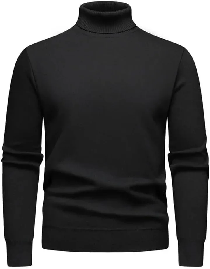 Мужской пуловер с высоким воротником Slim Fit — фото 4