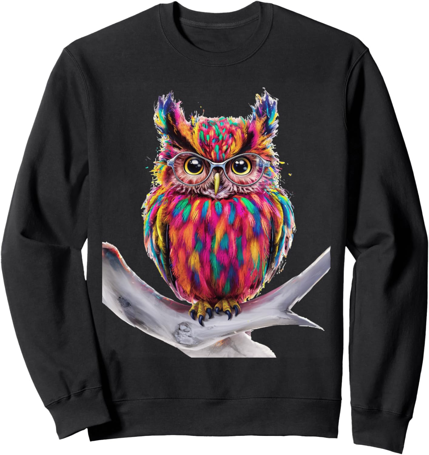 

Толстовка с разноцветной совой и птицей Owlbirdpassion