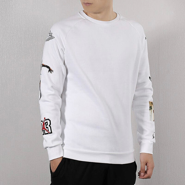 Толстовка Air Jordan Athleisure Casual Sports Printing Round Neck Long Sleeves White, белый — фото 3