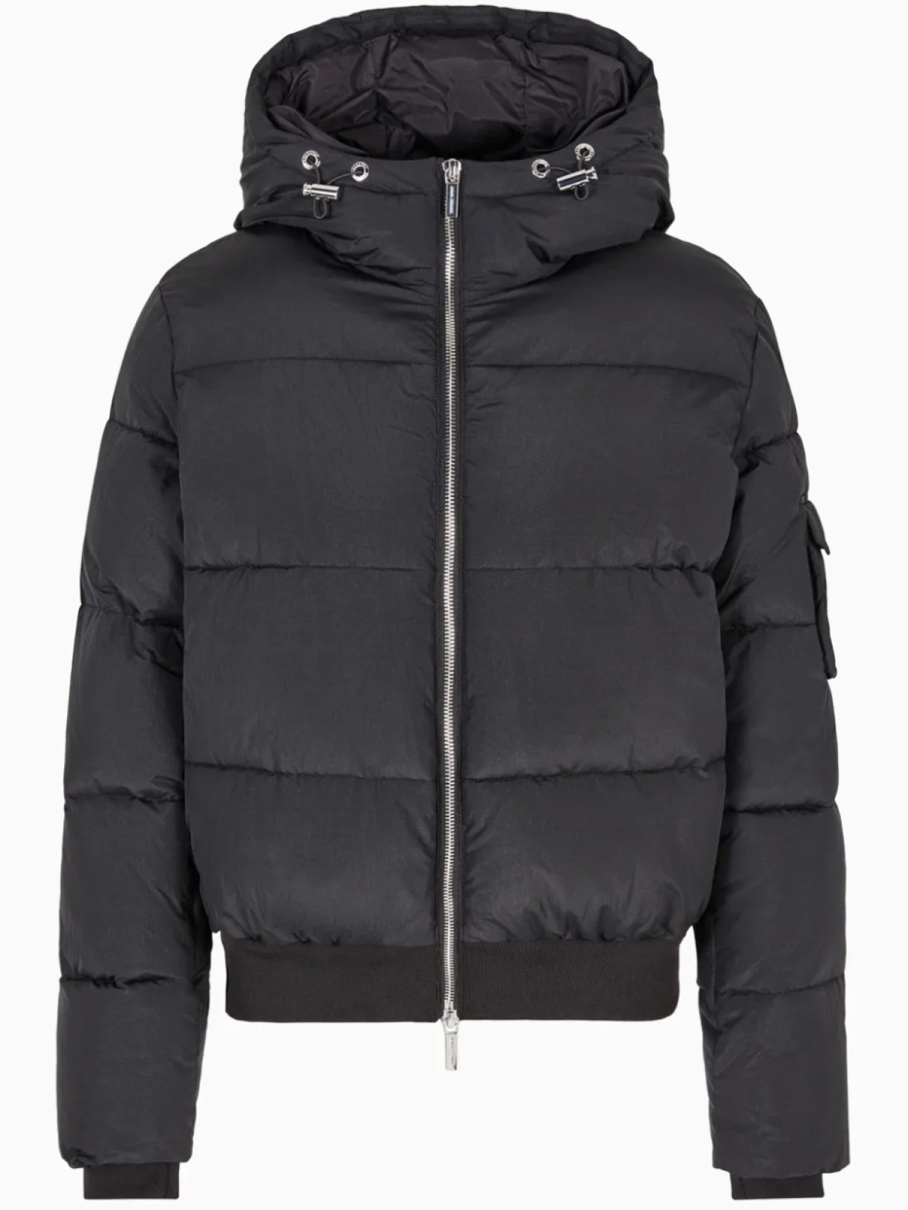 

Armani Exchange пуховик с нашивкой-логотипом, черный