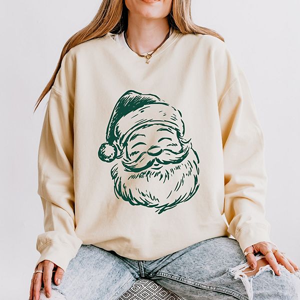 

Свитшот женский Santa outline green Simply Sage Market, Ivory, Зеленый, Свитшот женский Santa outline green Simply Sage Market, Ivory
