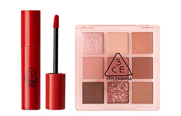 

Игристые тени для век + туманные жидкие помады наборы косметики натуральный стойкий макияж комплект из 2 предметов 3CE