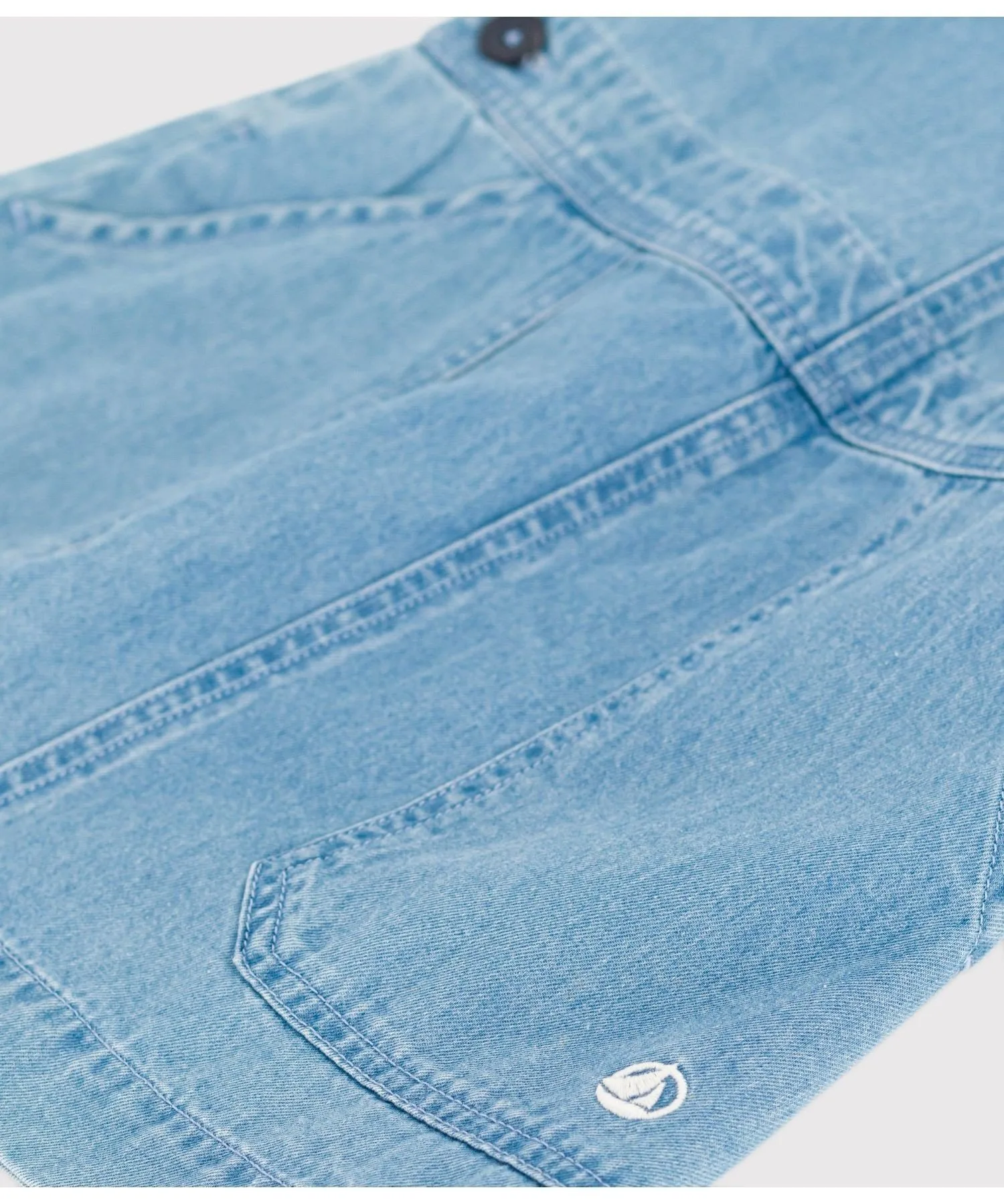 Джинсовая юбка-свитер PETIT BATEAU, Blue — фото 4