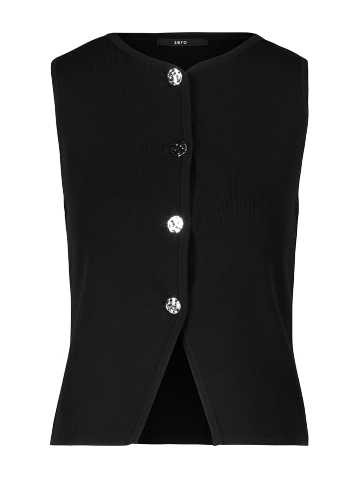 

Пуловер Zero Strickweste mit Knopfleiste, цвет Black Beauty